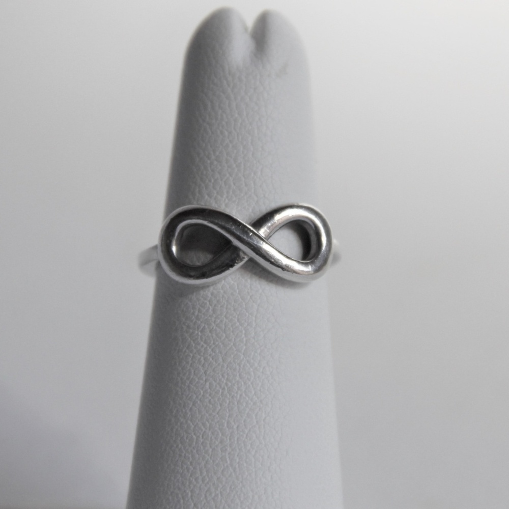 Chic Solid Polished Sterling Silver Infinity Ring - image 4